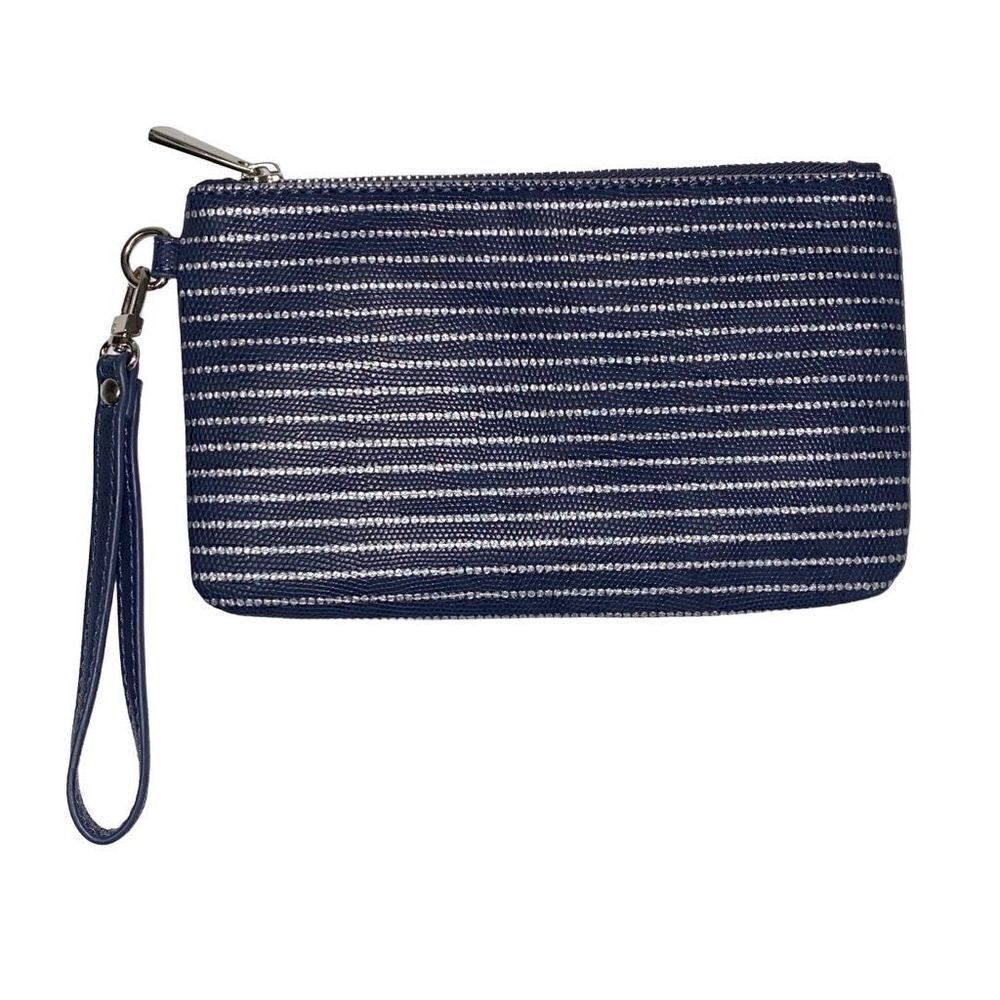 NWOT Express Blue and Silver Wristlet
